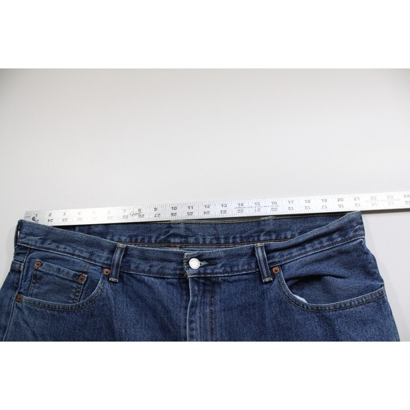 Levi's 550 Men's Jeans Size 42x31 (Tag 42x32) Blue Denim Relaxed Fit Levi Pants - Picture 8 of 12